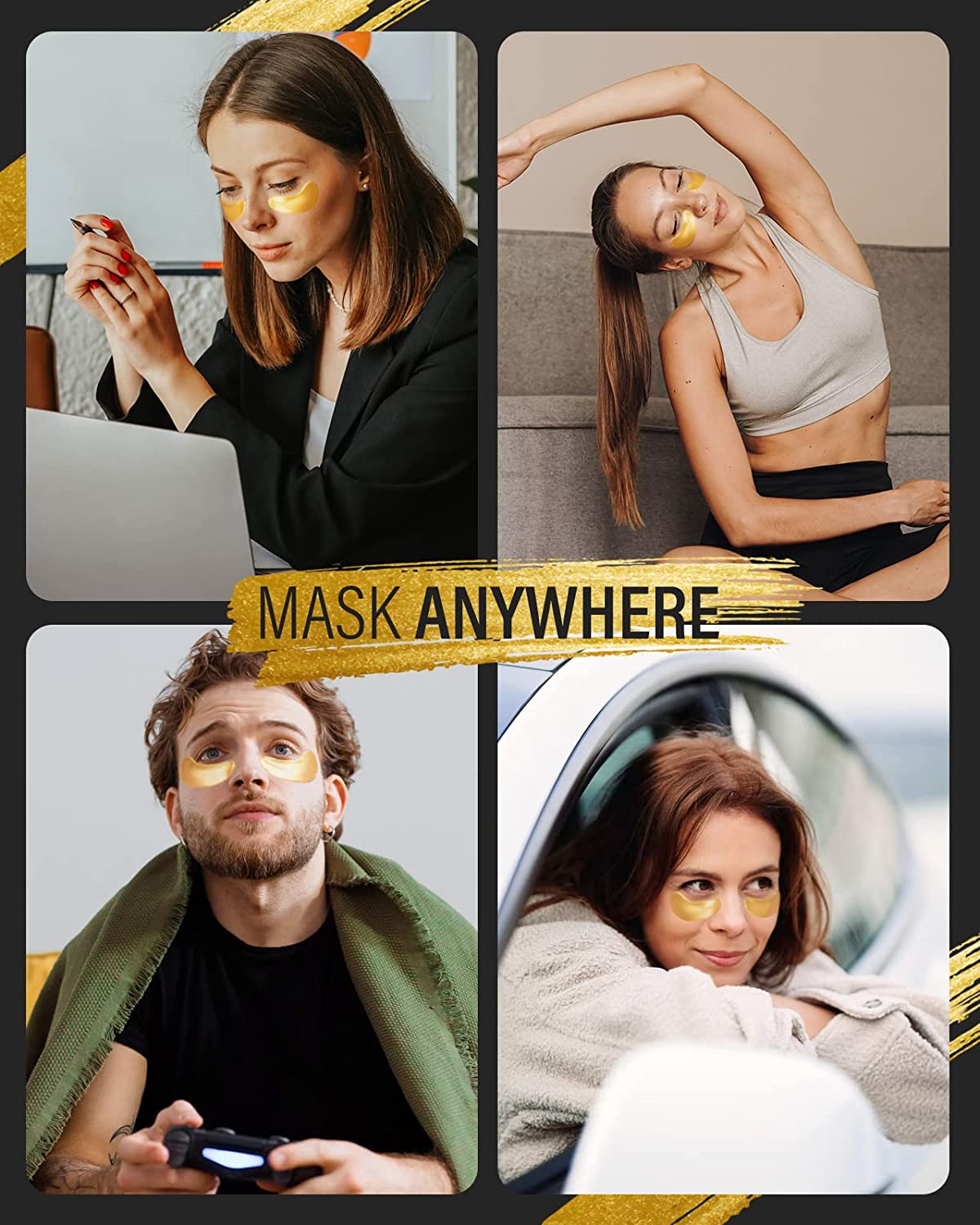 Maskiss 25-Pairs 24K Gold Under Eye Patches, Eye Mask, Eye Patches for Puffy Eyes, Eye Masks for Dark Circles and Puffiness, Collagen Skin Care Products - Image 6